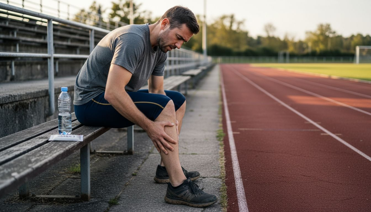 Triathlete using omega-3s after intense workout