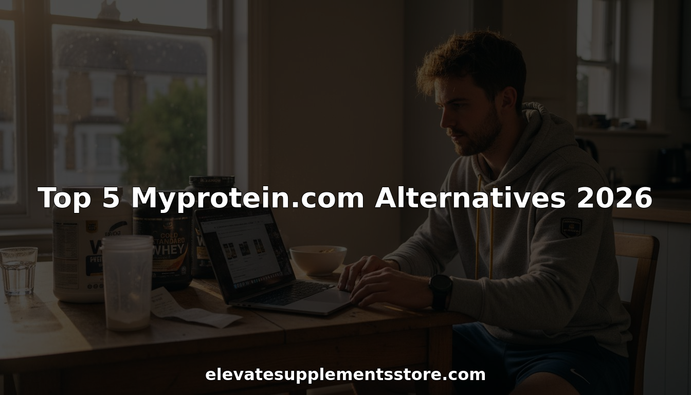 Person comparing supplement brands online