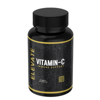 Elevate Vitamin C 1000mg high-strength supplement bottle with white label and orange accents, displayed on a plain background.