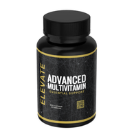 Elevate Multi-Vitamin bottle featuring colorful capsules and label with daily vitamins and minerals from ElevateSupplementsNI.
