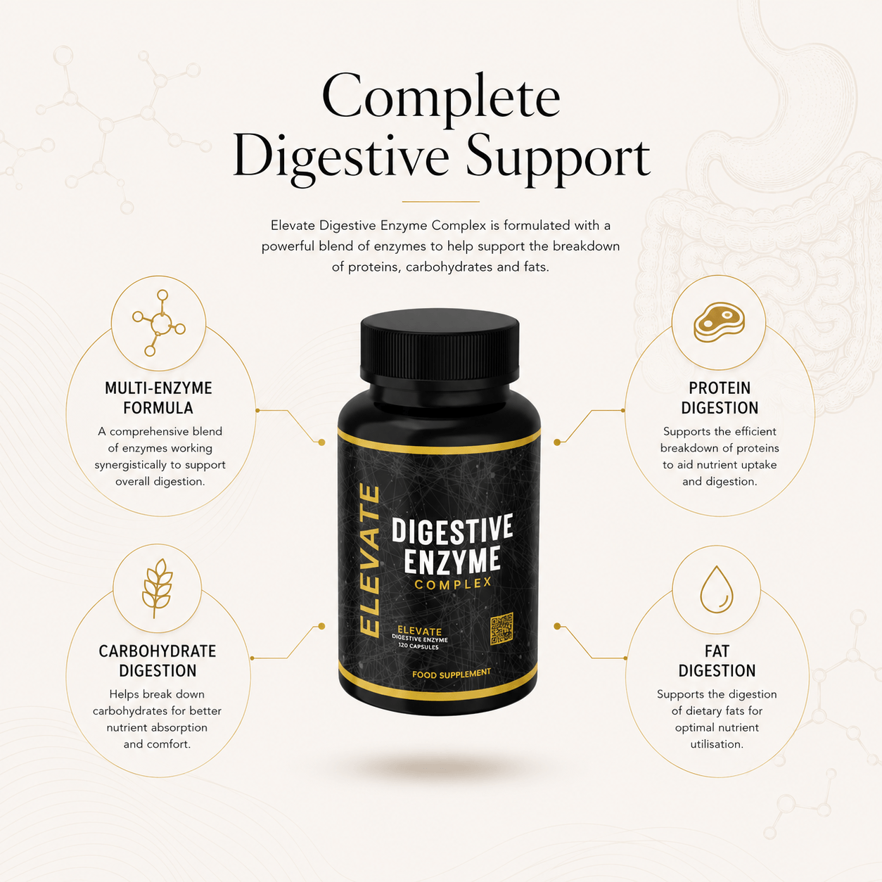 Elevate Digestive Enzyme Complex | Multi-Enzyme Formula