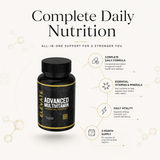 Elevate Multi-Vitamin bottle with colorful capsules, containing daily vitamins and minerals from ElevateSupplementsNI.