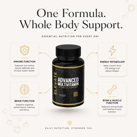 Elevate Multi-Vitamin bottle showing daily vitamins and minerals supplement by ElevateSupplementsNI