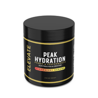Elevate Peak Hydration electrolyte and creatine powder by ElevateSupplements in a 270g container, showing the product packaging.