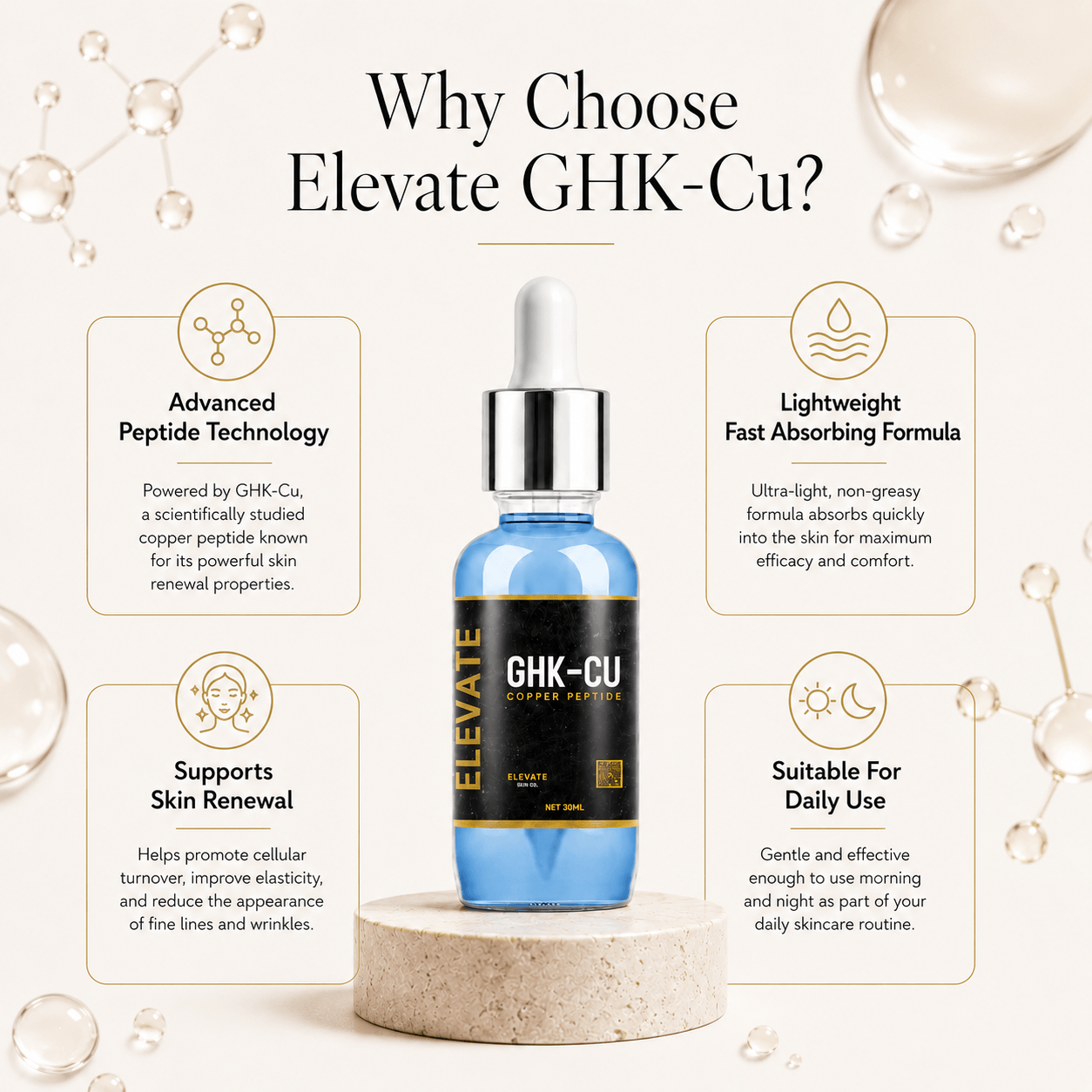 what are the anti-aging benefits of ghk-cu Shop Elevate Copper Peptide Serum ghk cu oral bioavailability mountainside-medical.com size:5mg*10vials