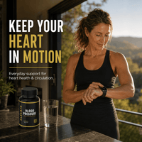 Elevate SupplementsNI Elevate Blood Pressure support capsules, heart and circulation health supplement in a bottle.