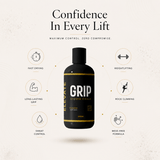 Elevate Grip Liquid Chalk by ElevateSupplementsNI, showing a bottle of long-lasting grip formula with the product label.