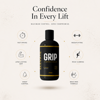 Elevate Grip Liquid Chalk by ElevateSupplementsNI, showing a bottle of long-lasting grip formula with the product label.