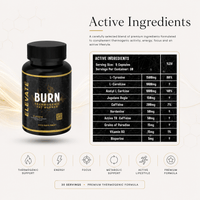 ElevateBurn thermogenic fat burner capsules from ElevateSupplementsNI, shown in blister pack with six capsules on a white background.
