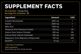 Elevate Peak Hydration electrolytes and creatine powder in a 270g container, by ElevateSupplements, shown in the image.