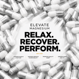 Bottle of Elevate Magnesium Bisglycinate supplement from ElevateSupplementsNI with label and cap visible.