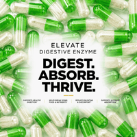 Elevate Digestive Enzyme Complex bottle with label showing multi-enzyme formula by ElevateSupplementsNI.