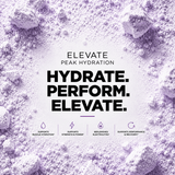 Elevate Peak Hydration electrolyte and creatine powder by ElevateSupplements in a 270g container, shown in a close-up image.