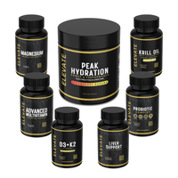 Elevate Complete Daily Health Stack | Multivitamin, D3 + K2, Krill Oil, Probiotics, Magnesium, Liver Support & Peak Hydration