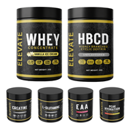 Elevate Complete Sports Nutrition Stack | Whey, Creatine, EAAs, HBCD, L-Glutamine & Peak Hydration