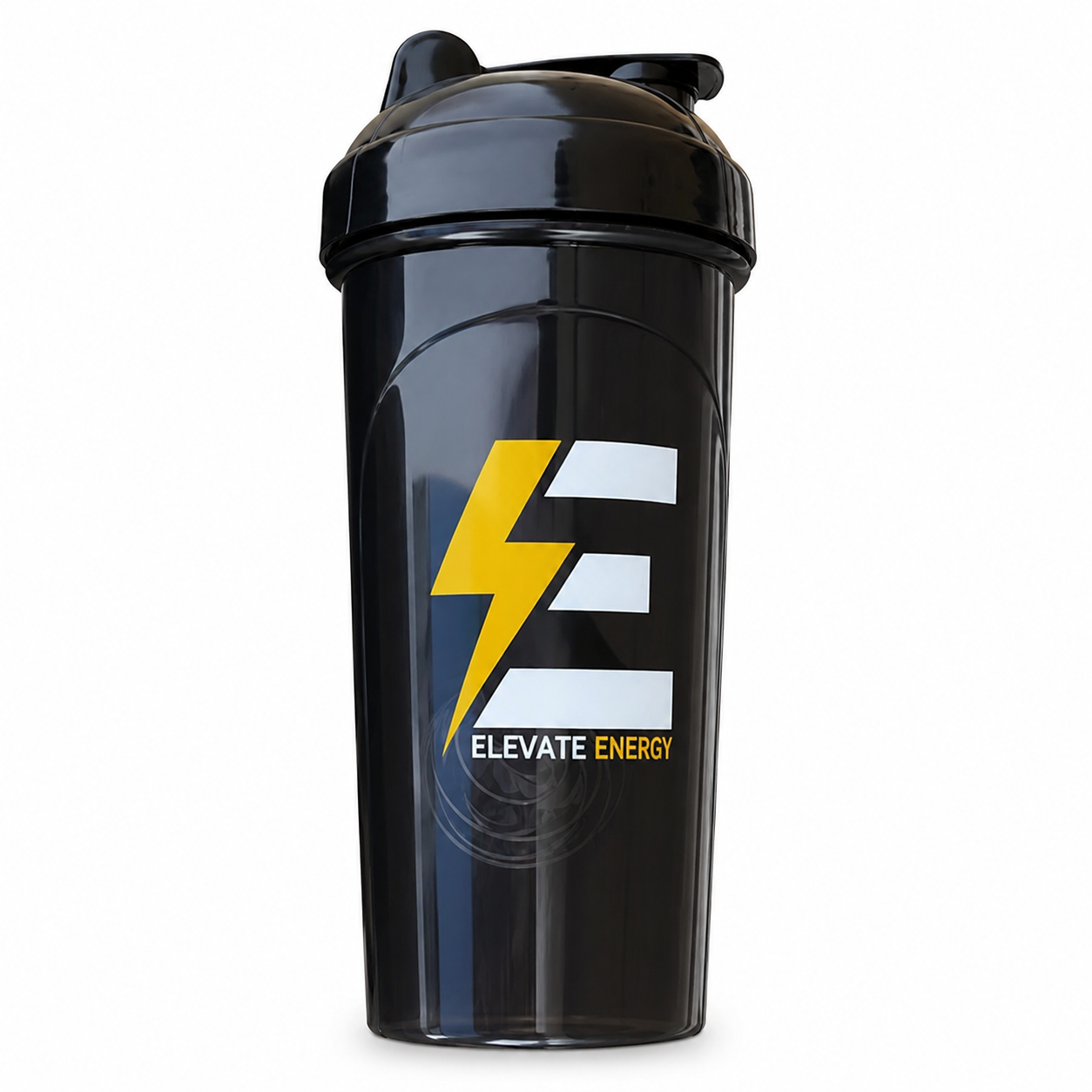 700ml Elevate Energy Shaker bottle with a sleek design and measurement markings for mixing supplements and energy drinks.