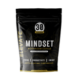 Elevate Mindset Mushroom Coffee by Elevate Supplements, 180g jar, featuring coffee with adaptogenic mushrooms for focus and energy.