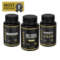 Elevate Daily Wellness Bundle from ElevateSupplements featuring gut health, magnesium, and collagen supplements.