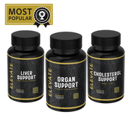 ElevateSupplements Organ Support Bundle featuring supplements for liver health, cholesterol management, and overall organ support.