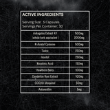 Elevate Supplements Elevate Organ Support powder scoop with proprietary blend, serving size 1g, 100 servings per bag.