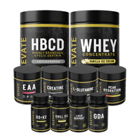 Elevate Ultimate Bodybuilding Stack | D3 + K2, Krill Oil, Liver Support, GDA, Creatine, L-Glutamine, EAAs, HBCD, Peak Hydration & Whey Protein