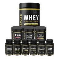 Elevate Ultimate Elevate Stack | Multivitamin, D3 + K2, Krill Oil, Probiotics, Magnesium, GDA, Creatine, EAAs, Peak Hydration & Whey Protein