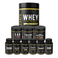 Elevate Ultimate Elevate Stack | Multivitamin, D3 + K2, Krill Oil, Probiotics, Magnesium, GDA, Creatine, EAAs, Peak Hydration & Whey Protein