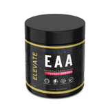 Elevate Essential Amino Acids cherry berry flavor in 450g container, with electrolytes and amino acids for muscle recovery and hydration.