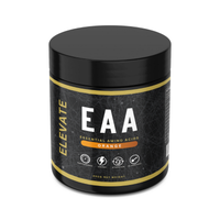 Elevate Essential Amino Acids and Electrolytes powder in orange flavor, 450g jar, from ElevateSupplementsNI.