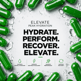 Elevate Peak Hydration capsules with PeakO2 and elevATP for enhanced hydration, performance, and recovery by ElevateSupplementsNI.
