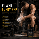 Elevate Creatine Monohydrate powder in a 500g container, 100% pure micronized creatine supplement for muscle performance