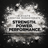 Elevate Creatine Monohydrate 500g container, showing micronised pure creatine powder for strength and performance.